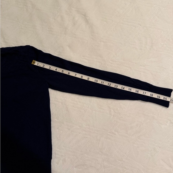 J. Crew Deep Blue Knit Top 100% merino wool - Picture 8 of 8